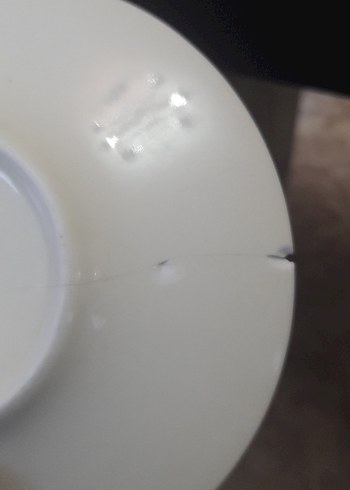 Beyaz Çiçek Detaylı Porselen Fincan ve Tabağı - Görsel 10