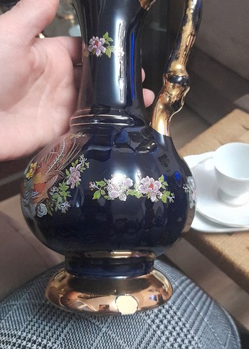 Koyu Mavi Çiçek Desenli Sürahi ve 6 Bardak Seti - Görsel 19