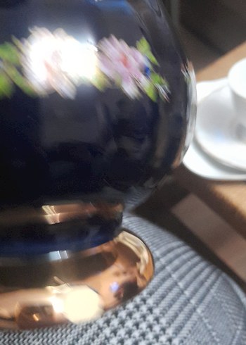 Koyu Mavi Çiçek Desenli Sürahi ve 6 Bardak Seti - Görsel 20