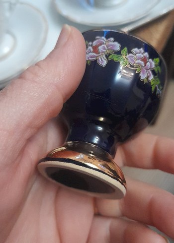 Koyu Mavi Çiçek Desenli Sürahi ve 6 Bardak Seti - Görsel 15