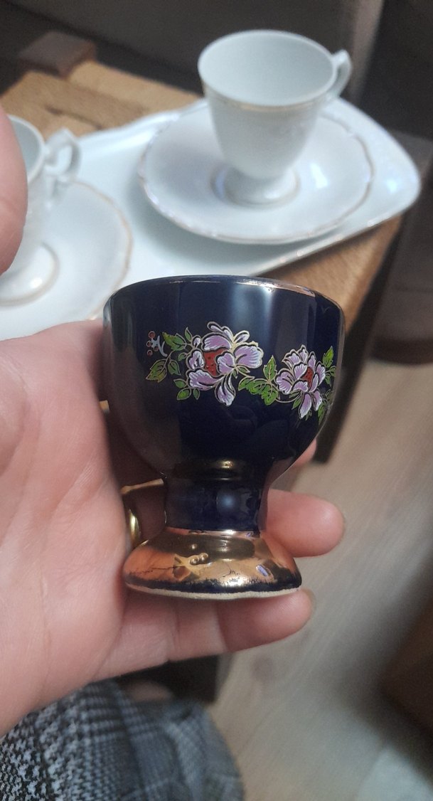 Koyu Mavi Çiçek Desenli Sürahi ve 6 Bardak Seti - Görsel 4