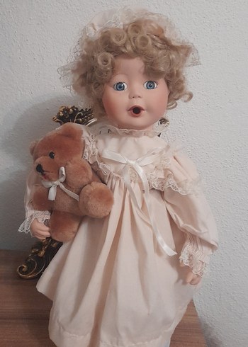 Bej Bebek ve Peluş Ayı Oyuncak Seti - Görsel 2