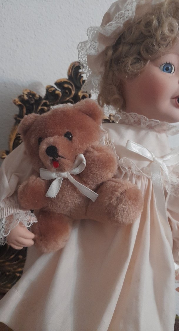 Bej Bebek ve Peluş Ayı Oyuncak Seti - Görsel 4