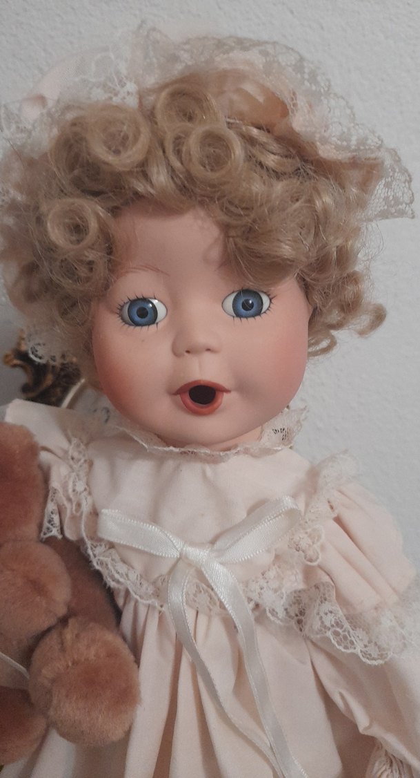 Bej Bebek ve Peluş Ayı Oyuncak Seti - Görsel 3