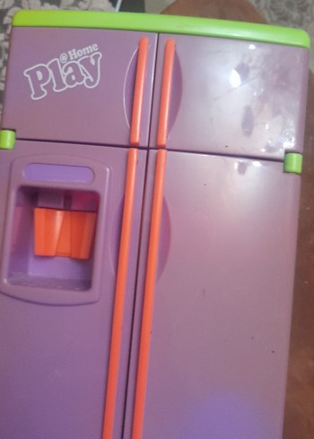 Renkli Mor Oyuncak Buzdolabı pilli - Görsel 14
