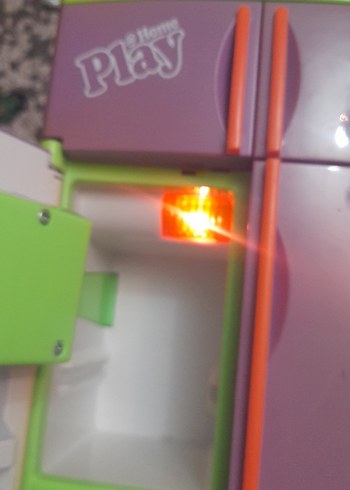 Renkli Mor Oyuncak Buzdolabı pilli - Görsel 12