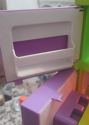 Renkli Mor Oyuncak Buzdolabı pilli - Görsel 4