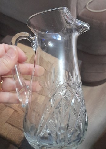 Kristal Desenli Cam Sürahi ve Bardak Seti - Görsel 7