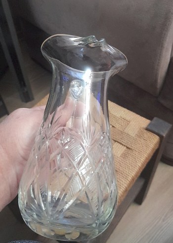 Kristal Desenli Cam Sürahi ve Bardak Seti - Görsel 8