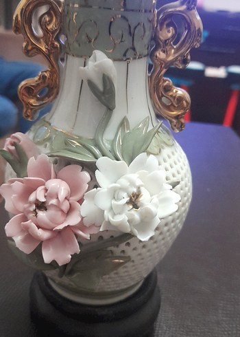 Pastel renkli beyaz çiçekli vazo - Görsel 5