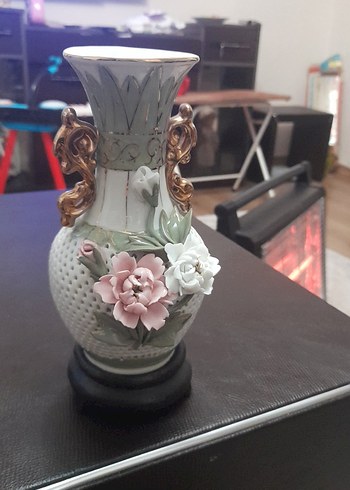 Pastel renkli beyaz çiçekli vazo - Görsel 3