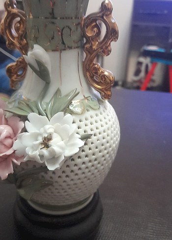 Pastel renkli beyaz çiçekli vazo - Görsel 10