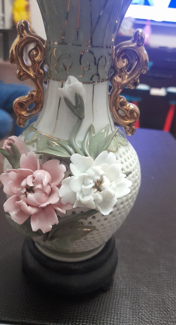 Pastel renkli beyaz çiçekli vazo - Görsel 5