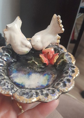 Beyaz ve Gri Kuş Figürlü Dekoratif Objeler - Görsel 8