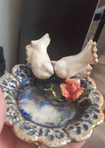 Beyaz ve Gri Kuş Figürlü Dekoratif Objeler - Görsel 6