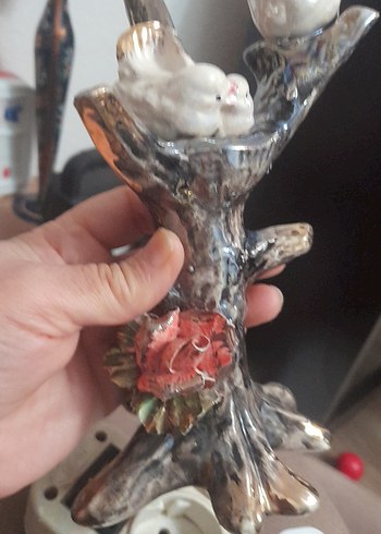 Beyaz ve Gri Kuş Figürlü Dekoratif Objeler - Görsel 9