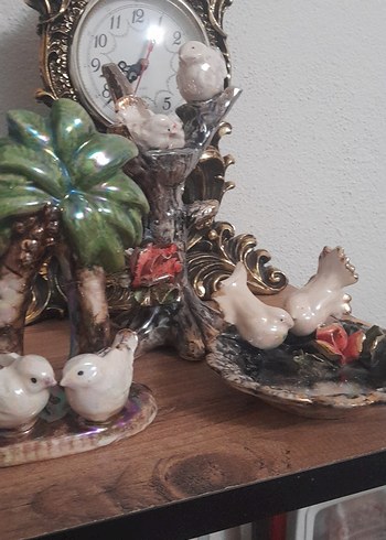 Beyaz ve Gri Kuş Figürlü Dekoratif Objeler - Görsel 19