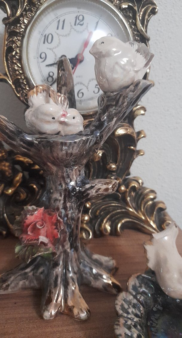 Beyaz ve Gri Kuş Figürlü Dekoratif Objeler - Görsel 3