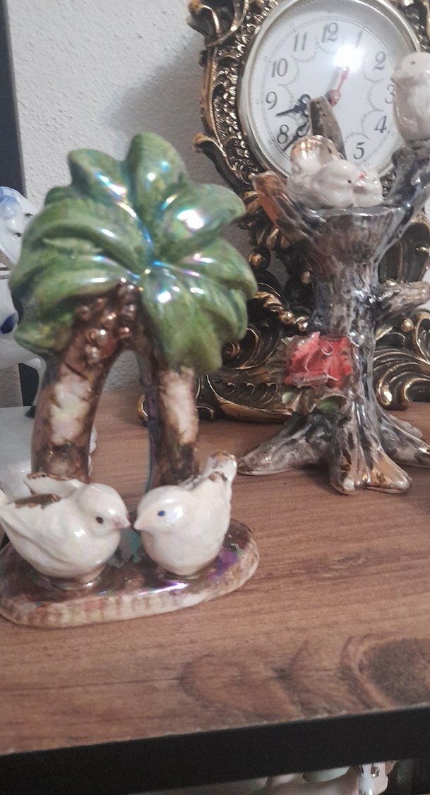 Beyaz ve Gri Kuş Figürlü Dekoratif Objeler - Görsel 2