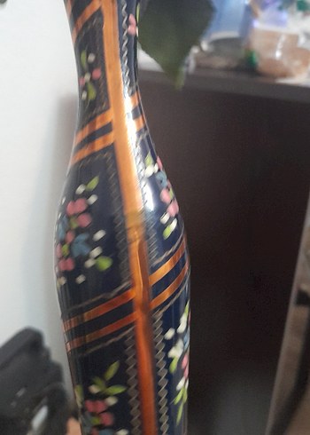 vintage el yapımı bakır vazo - Görsel 7