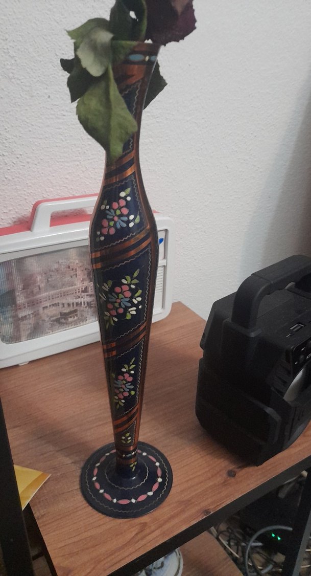 vintage el yapımı bakır vazo - Görsel 3