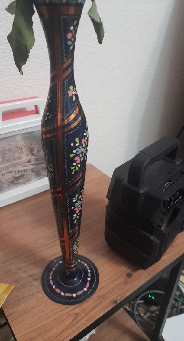 vintage el yapımı bakır vazo - Görsel 5