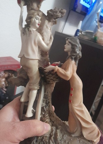 Bej Renkli Figürlü Saat Dekoru - Görsel 11