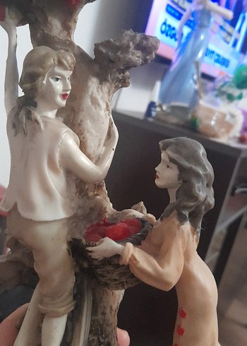 Bej Renkli Figürlü Saat Dekoru - Görsel 12