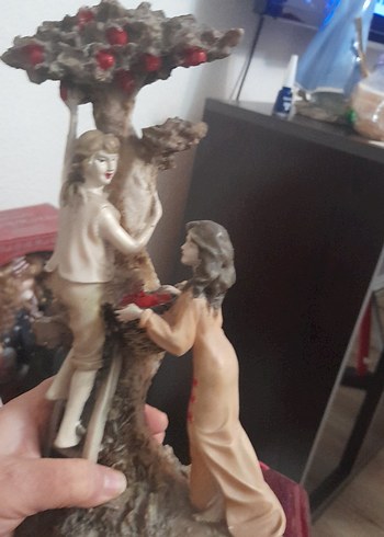 Bej Renkli Figürlü Saat Dekoru - Görsel 10