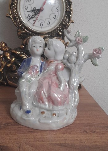 Pastel Renkli Çift Figürlü Porselen Biblo - Görsel 9