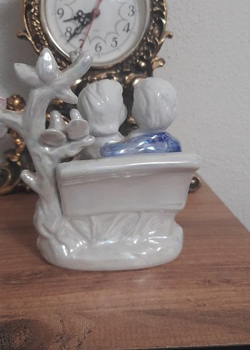 Pastel Renkli Çift Figürlü Porselen Biblo - Görsel 4