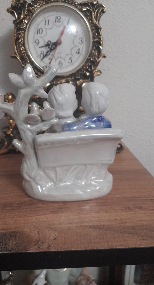 Pastel Renkli Çift Figürlü Porselen Biblo - Görsel 4