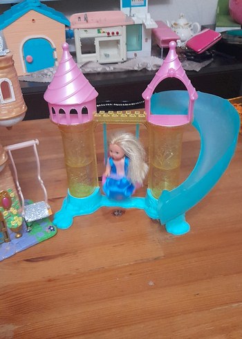 Pastel Pembe Oyuncak Şato ve Bebek Seti - Görsel 19