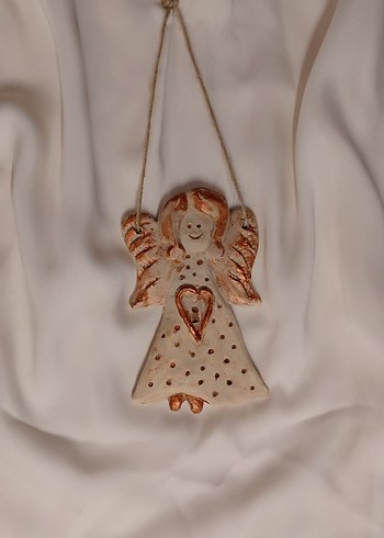 Bej Melek Figür Süsleme 2 parça - Görsel 2