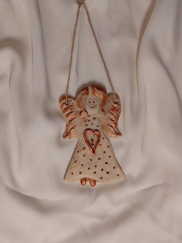 Bej Melek Figür Süsleme 2 parça - Görsel 2