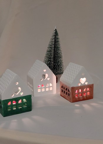 ev şekilli tealight mumluk - Görsel 3