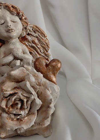 Bej Melek Figürlü Dekoratif Heykel - Görsel 8