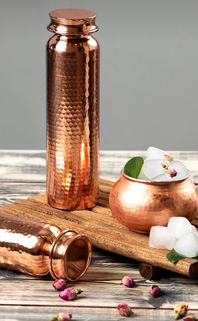 BAKIR ÇEKİÇLİ MATARA (750 ML) - Görsel 2