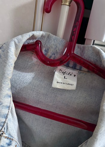 Diğer Gri Düğmeli Salaş Denim Ceket