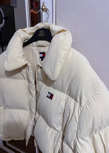 Beyaz Midi Street Wear Kadın Kışlık Ceket - Görsel 3