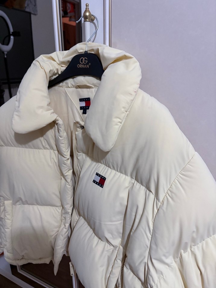 Beyaz Midi Street Wear Kadın Kışlık Ceket - Görsel 3