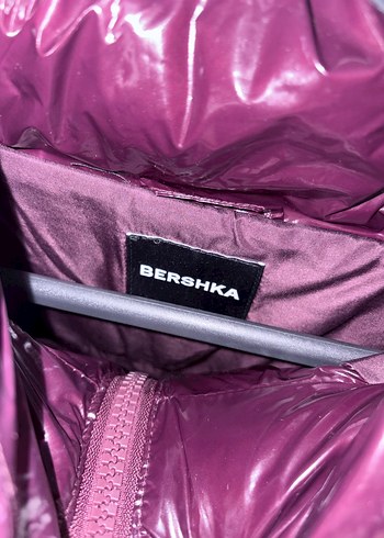 Mor Mini Düğmeli Kadın Kışlık Mont - Görsel 2