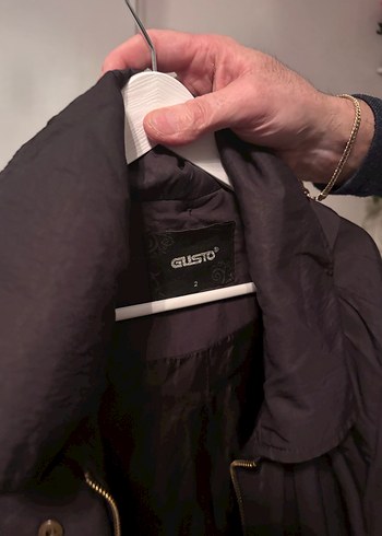 Düğmeli Siyah Midi Kadın Ceket - Görsel 2