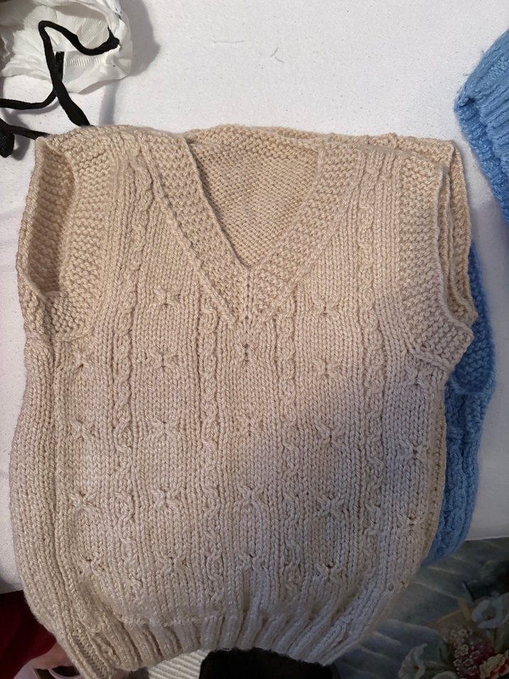 Mavi Örgü Erkek Çocuk Süveter - Görsel 2