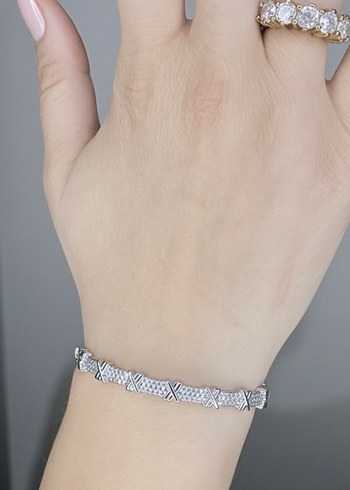 Gri Oxxo Desenli Minimalist Bileklik - Görsel 2