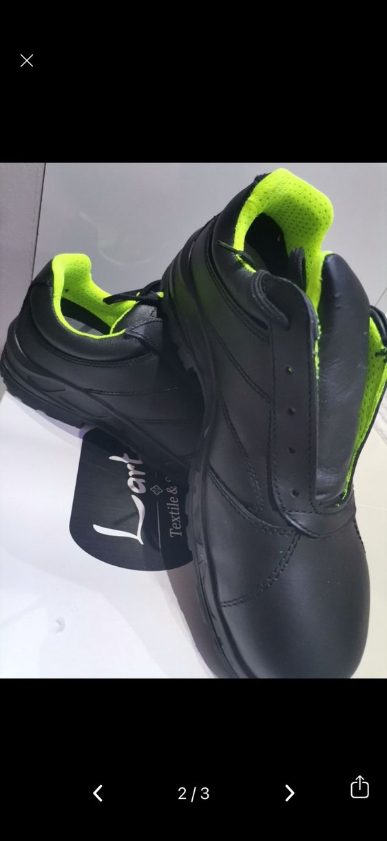 Siyah Erkek çelik burun iş Ayakkabı - Görsel 3