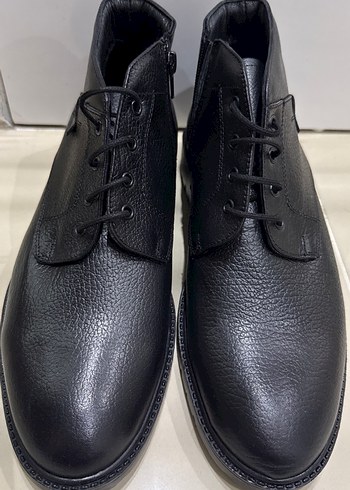 Siyah Erkek Bağcıklı deri 41 numara erkek bot - Görsel 11