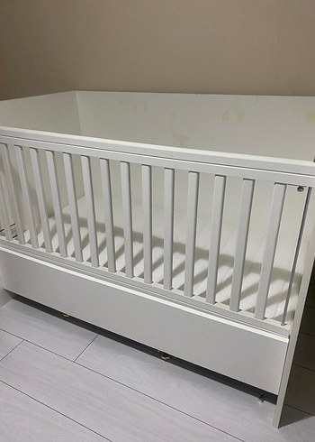 Beyaz Bebek Beşiği ve Sepeti - Görsel 4