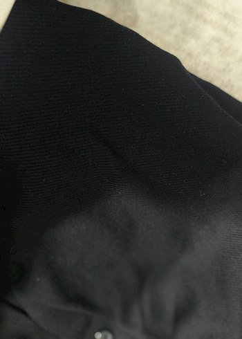 Düğmeli Siyah Midi Kısa Kollu Elbise - Görsel 3