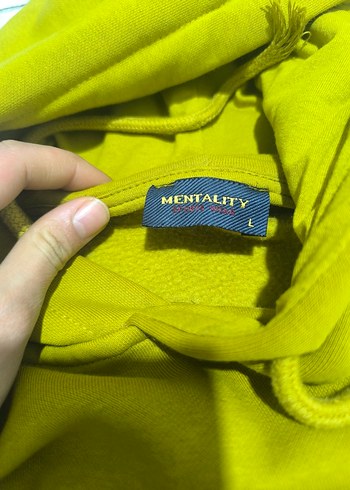 Sarı Kapüşonlu Kadın Sweatshirt - Görsel 7